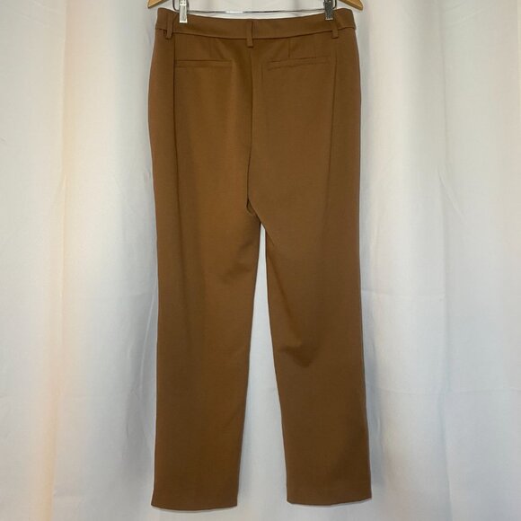 Simply Vera Vera Wang Tan Trousers Womens 12 Straight Leg High Rise Pants EUC - Picture 2 of 12